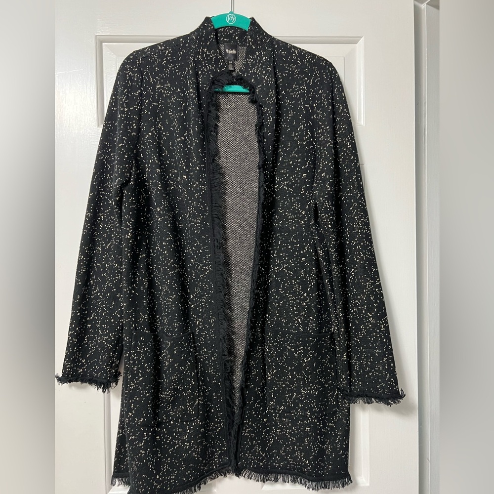 Gold shimmer thread, long length cardigan